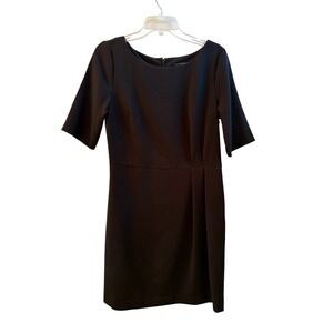 Banana Republic Black Pleated Waist Sheath Dress Office Basic ClassicSize 10